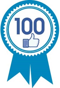 100 likes reached on Facebook