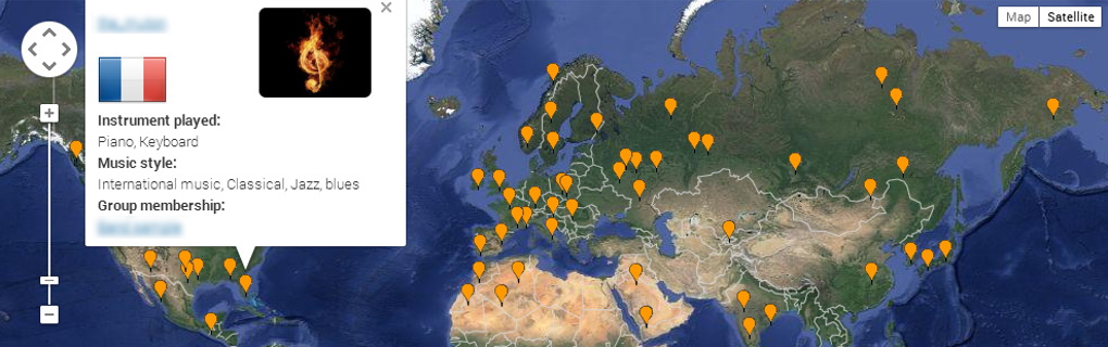 Search for members by instrument or by music style